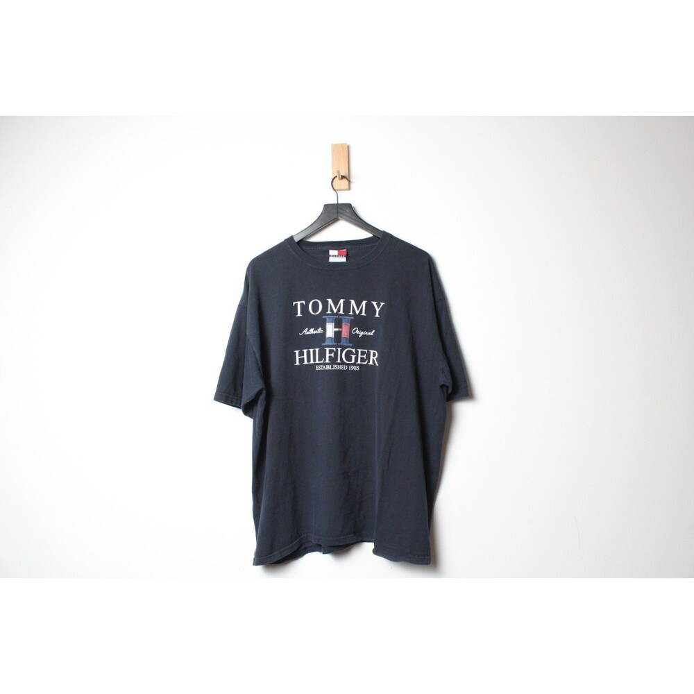 Vintage 90s USA-Made Tommy Hilfiger Heavily Distressed T-Shirt - XL